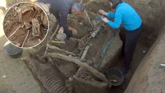 Archaeologists were puzzled when they opened the lid of a Roman tomb that had been sealed for 1,700 years.